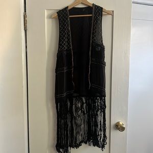 Beaded fringe vest size XS